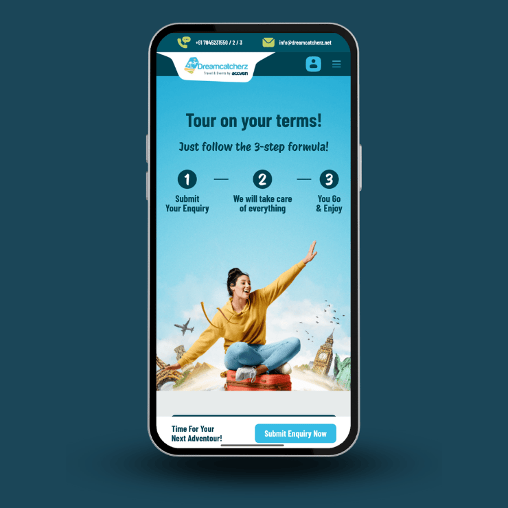 Travel website design