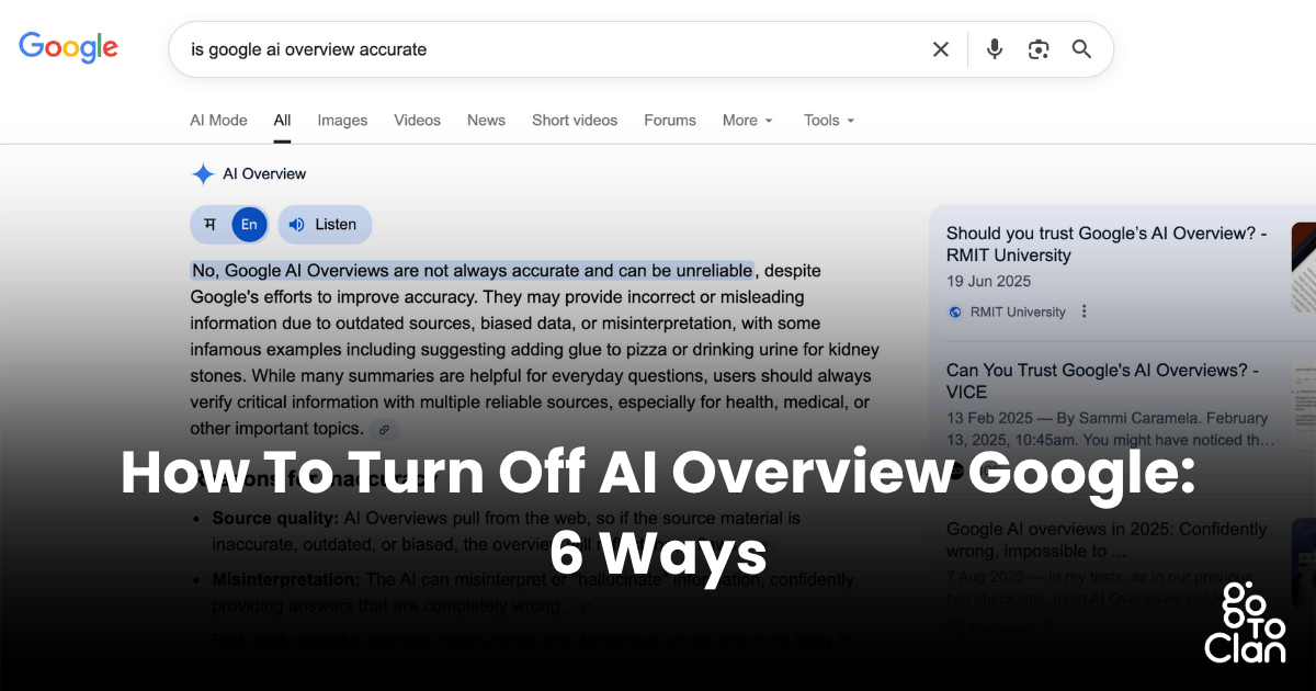 Turn Off AI Overview Google