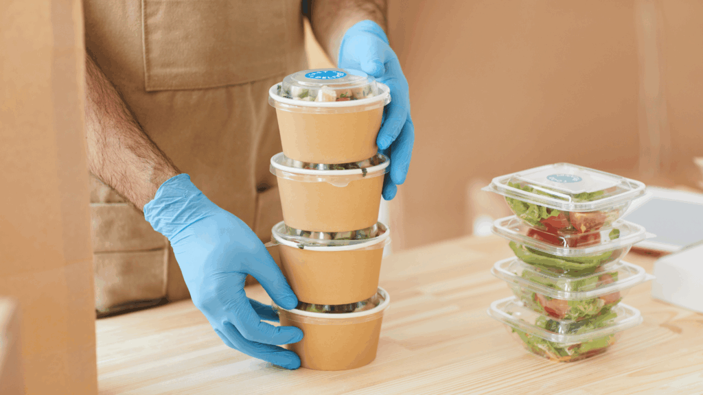 virtual kitchen logo and packaging design