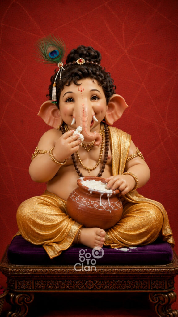 Ganesha idol in the form of Krishna